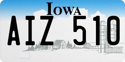 IA license plate AIZ510