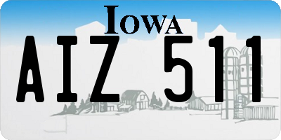 IA license plate AIZ511