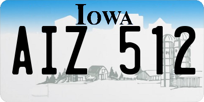 IA license plate AIZ512