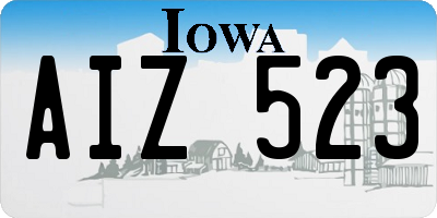 IA license plate AIZ523