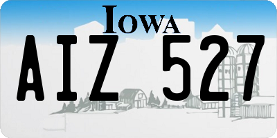 IA license plate AIZ527