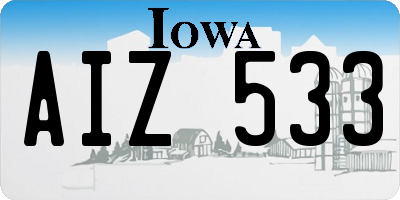 IA license plate AIZ533