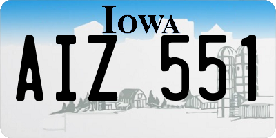 IA license plate AIZ551