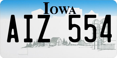IA license plate AIZ554