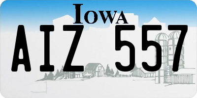 IA license plate AIZ557