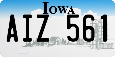 IA license plate AIZ561