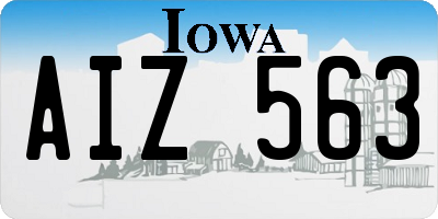 IA license plate AIZ563