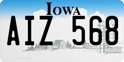 IA license plate AIZ568