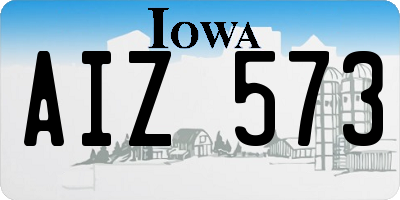 IA license plate AIZ573