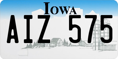 IA license plate AIZ575