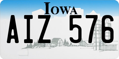 IA license plate AIZ576