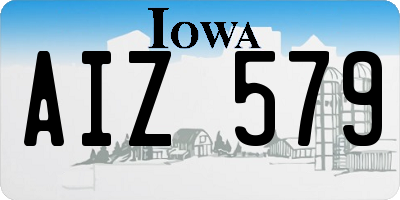IA license plate AIZ579