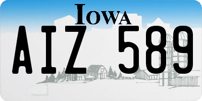 IA license plate AIZ589
