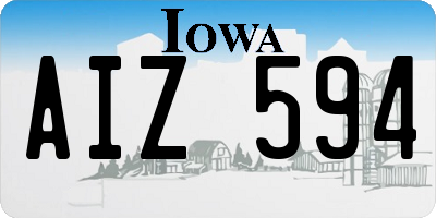 IA license plate AIZ594