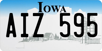 IA license plate AIZ595