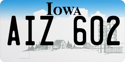 IA license plate AIZ602