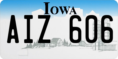 IA license plate AIZ606
