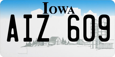 IA license plate AIZ609