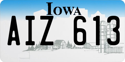 IA license plate AIZ613