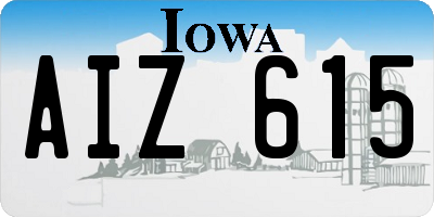 IA license plate AIZ615