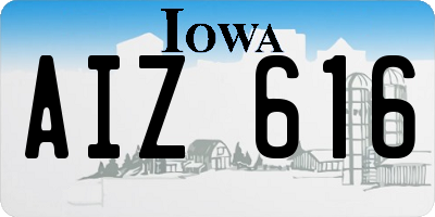 IA license plate AIZ616