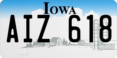 IA license plate AIZ618