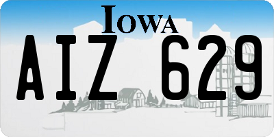 IA license plate AIZ629
