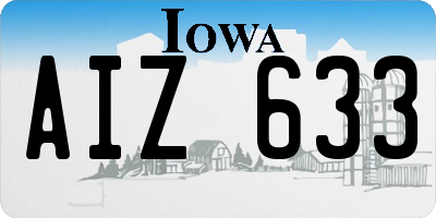 IA license plate AIZ633
