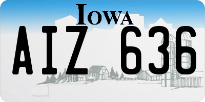 IA license plate AIZ636
