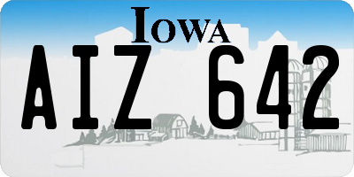 IA license plate AIZ642