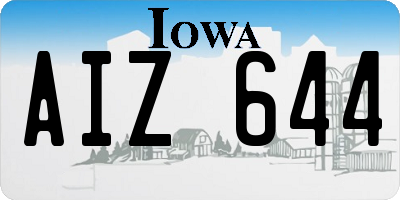 IA license plate AIZ644