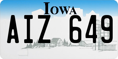 IA license plate AIZ649