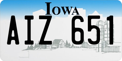 IA license plate AIZ651