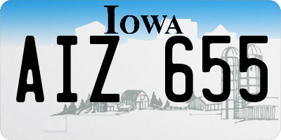 IA license plate AIZ655