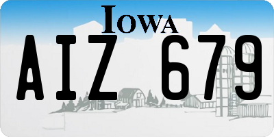 IA license plate AIZ679