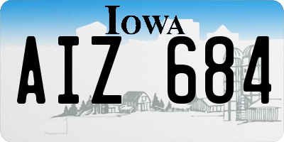 IA license plate AIZ684