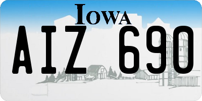 IA license plate AIZ690
