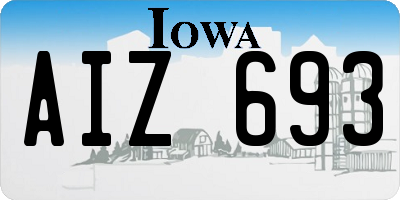 IA license plate AIZ693