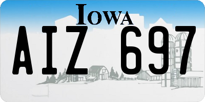 IA license plate AIZ697