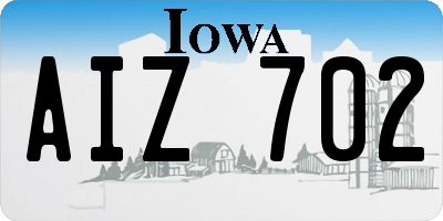 IA license plate AIZ702