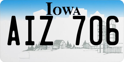 IA license plate AIZ706