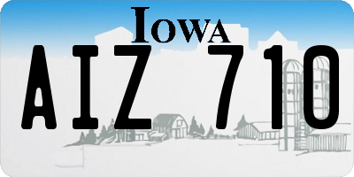 IA license plate AIZ710
