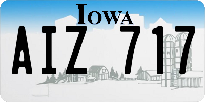 IA license plate AIZ717