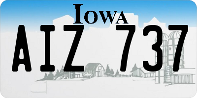 IA license plate AIZ737