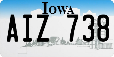 IA license plate AIZ738