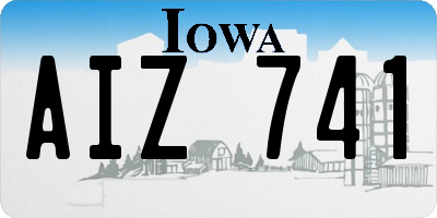 IA license plate AIZ741