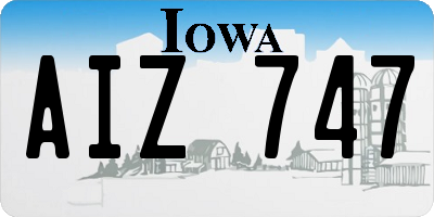 IA license plate AIZ747