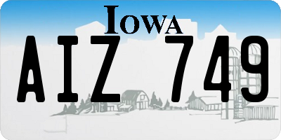 IA license plate AIZ749