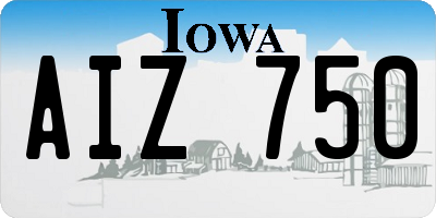 IA license plate AIZ750
