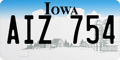 IA license plate AIZ754